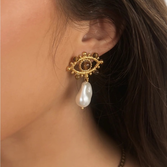 Anthropologie Jewelry - Bohemian evil eye drop A206